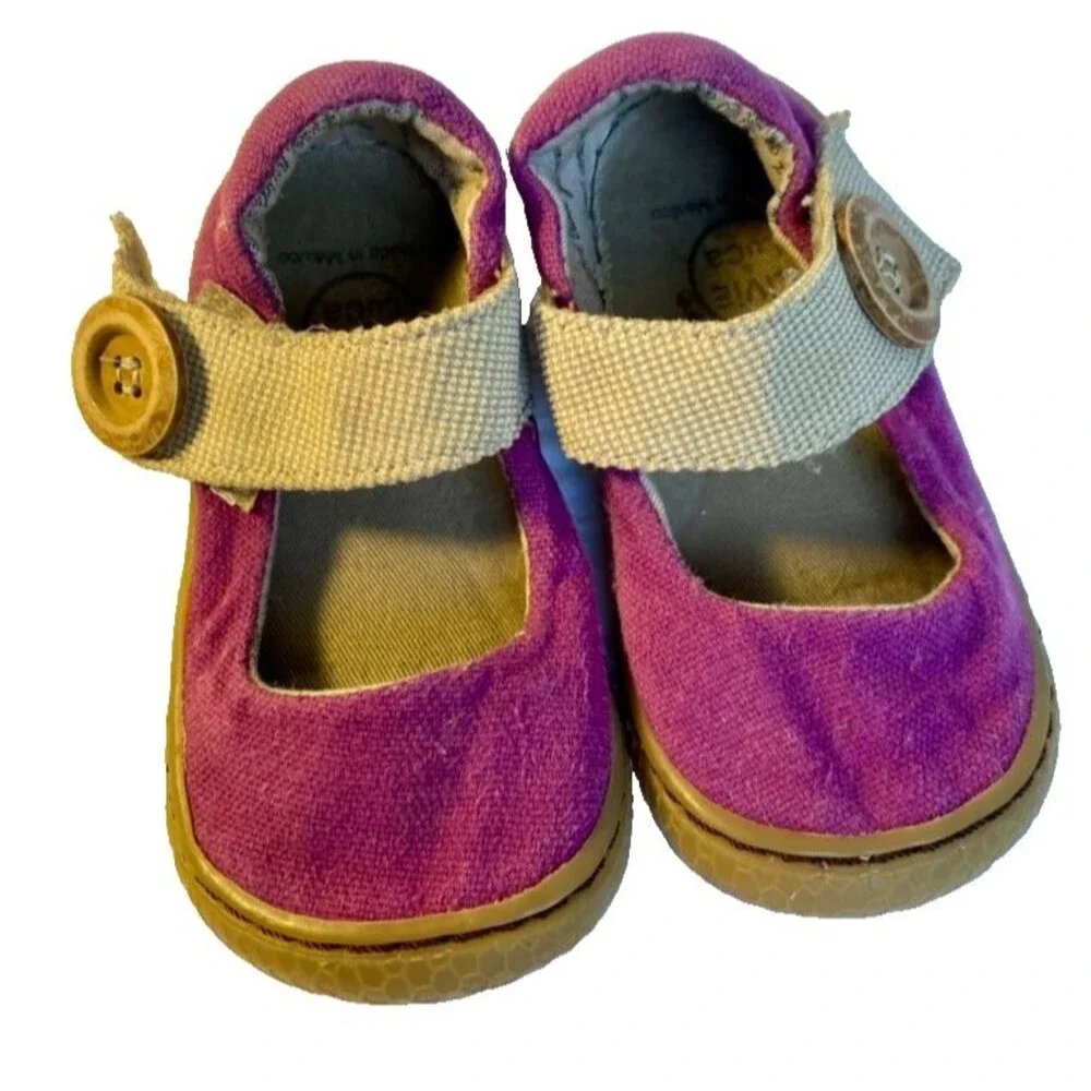 Livie & Luca Girl’s CARTA Mary Jane Purple Classic Textile Shoes Toddler Sz 5 T